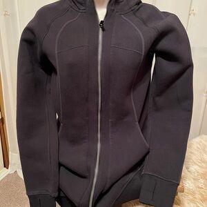 Lululemon black long scuba hoodie hooded  sweatshirt jacket women’s 4
